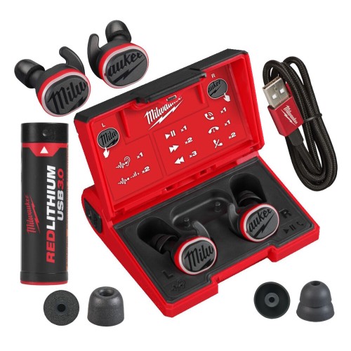 Навушники акумуляторні для роботи, з захистом слуху MILWAUKEE L4 RLEPB-301 USB Bluetooth