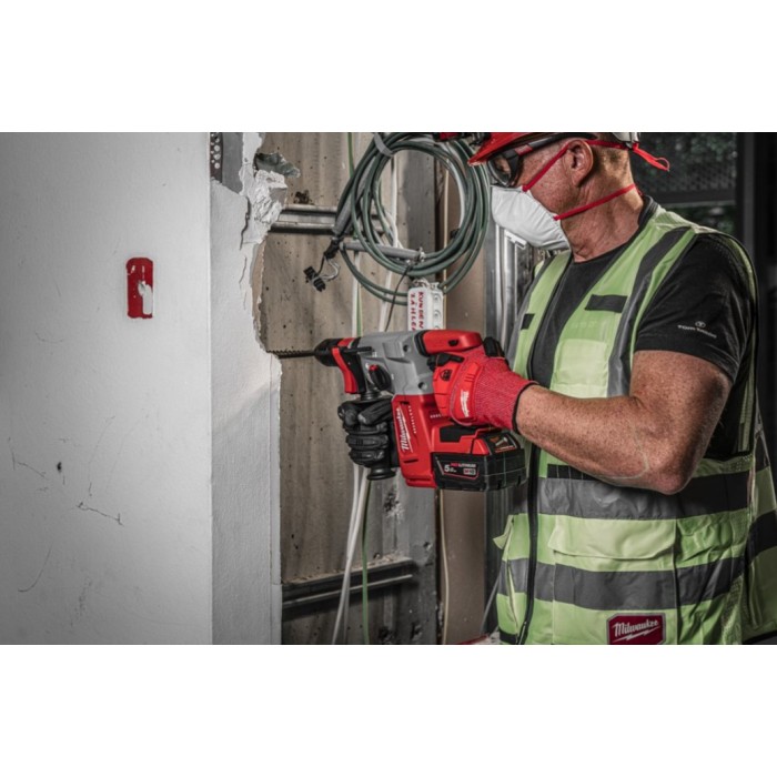 Перфоратор акумуляторний SDS-PLUS MILWAUKEE, M18 BLHX-502X, 2,3 Дж (зарядний пристрій M12-18 FC, 2 акумулятори М18 В5 5Аг, патро Перфоратор акумуляторний SDS-PLUS MILWAUKEE, M18 BLHX-502X, 2,3 Дж (зарядний пристрій M12-18 FC, 2 акумулятори М18 В5 5Аг, патро