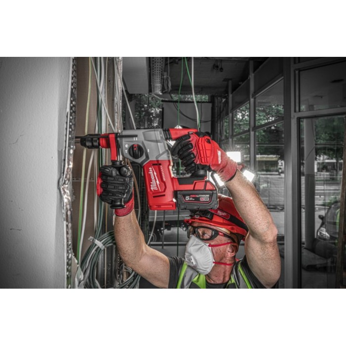 Перфоратор акумуляторний SDS-PLUS MILWAUKEE, M18 BLHX-502X, 2,3 Дж (зарядний пристрій M12-18 FC, 2 акумулятори М18 В5 5Аг, патро Перфоратор акумуляторний SDS-PLUS MILWAUKEE, M18 BLHX-502X, 2,3 Дж (зарядний пристрій M12-18 FC, 2 акумулятори М18 В5 5Аг, патро