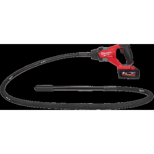 Вібратор занурювальний акумуляторний безщітковий MILWAUKEE, M18 FCVN24-551, 2,4м (зарядний пристрій M12-18 FC, 1 акумулятор М18