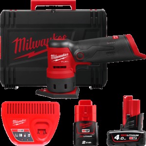 Шліфмашина вібраційна акумуляторна безщіткова MILWAUKEE, M12 FDSS-422X (зарядний пристрій С12 С, 1 акумулятор М12 В2 2Аг, 1 акум