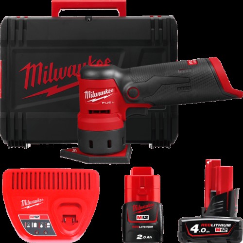 Шліфмашина вібраційна акумуляторна безщіткова MILWAUKEE, M12 FDSS-422X (зарядний пристрій С12 С, 1 акумулятор М12 В2 2Аг, 1 акум