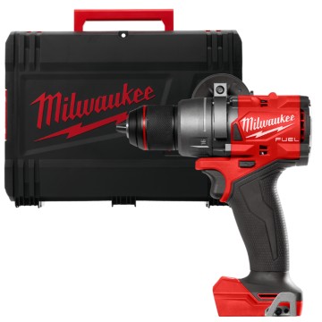 Дриль-шурупокрут акумуляторний безщітковий MILWAUKEE, M18 FDD3-0X,158Нм (каркас, кліпса для ременя, бічна ручка, HD кейс)