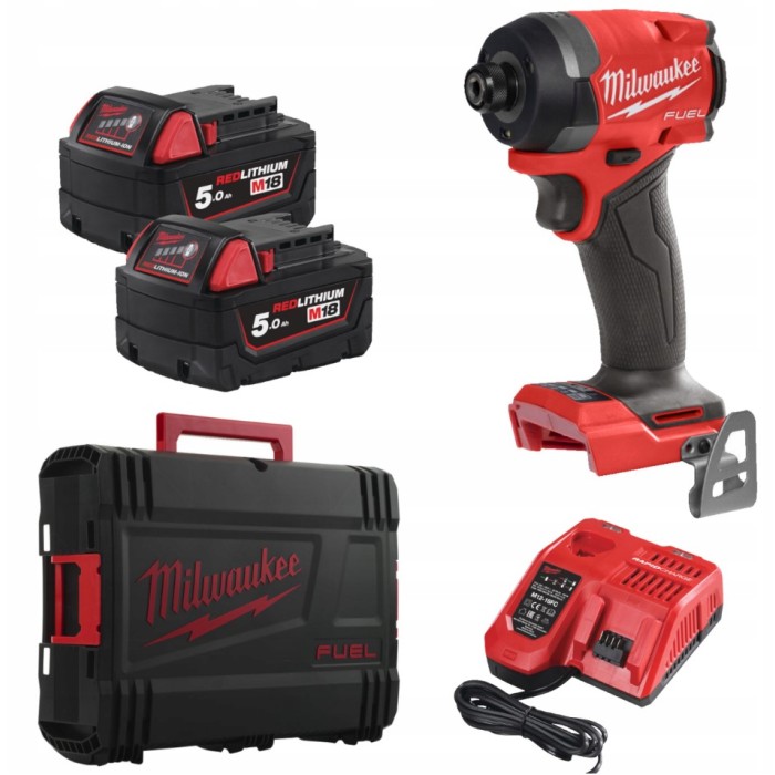 Шуруповерт ударний акумуляторний безщітковий MILWAUKEE, M18 FID3-502X, 226Нм (зарядний пристрій M12-18 FC, 2 акумулятори М18 В5 Шуруповерт ударний акумуляторний безщітковий MILWAUKEE, M18 FID3-502X, 226Нм (зарядний пристрій M12-18 FC, 2 акумулятори М18 В5