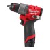 Дриль-шуруповерт акумуляторний безщітковий MILWAUKEE, M12 FDD2-202X (зарядний пристрій С12 С, 2 акумулятори М12 В2 2Аг, кліпса д