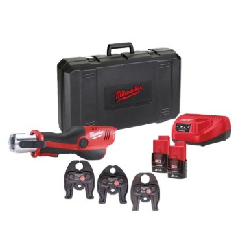 Обтискач гідравлічний акумуляторний для труб MILWAUKEE, M12 HPT-202C Geberit Mapress Set (зарядний пристрій С12 С, 2 акумулятори