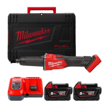 Шліфмашина пряма акумуляторна безщіткова MILWAUKEE, M18 FDGRB-502X, діаметр 6/8мм (зарядний пристрій М12-18 FC, 2 акумулятори М1