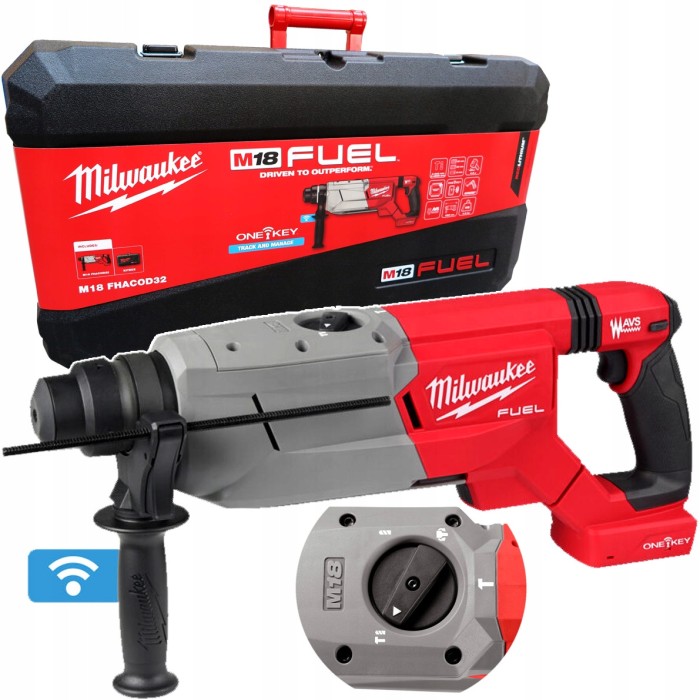 Перфоратор акумуляторний безщітковий SDS-PLUS MILWAUKEE, M18 FHACOD32-0C, 4,9Дж (каркас, кейс) Перфоратор акумуляторний безщітковий SDS-PLUS MILWAUKEE, M18 FHACOD32-0C, 4,9Дж (каркас, кейс)