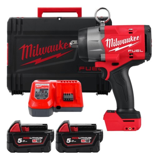Гайковерт акумуляторний безщітковий 1/2'' MILWAUKEE, M18 FHIW2P12-502X, 1491Нм, з піном (зарядний пристрій M12-18 FC, 2 акумулят