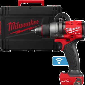 Дриль-шурупокрут з ударом акумуляторний безщітковий MILWAUKEE, M18 ONEPD3-0X, 158Нм (каркас, кліпса для ременя, бічна ручка, HDк
