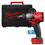Дриль-шурупокрут акумуляторний безщітковий MILWAUKEE, M18 ONEDD3-0X, 158Нм (каркас, кліпса для ременя, бічна рукоять, HD кейс)