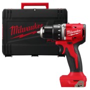 Дриль-шурупокрут акумуляторний безщітковий MILWAUKEE, M18 BLDDRC-0X, 60,5Нм (каркас, кліпса для ременя, HDкейс)
