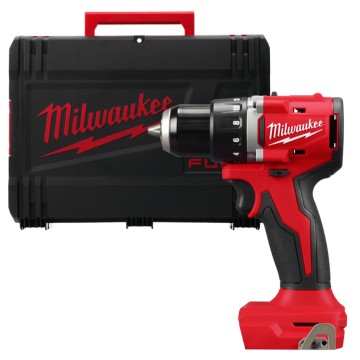 Дриль-шурупокрут акумуляторний безщітковий MILWAUKEE, M18 BLDDRC-0X, 60,5Нм (каркас, кліпса для ременя, HDкейс)