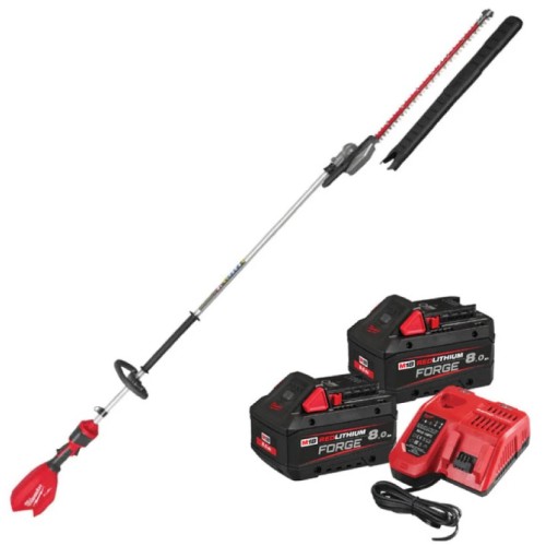 Кущоріз висотний акумуляторний безщітковий MILWAUKEE, M18 FHETE27-802, 267см, лезо 60см (зарядний пристрій M12-18 FC, 2 акумулят