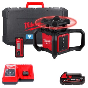Рівень лазерний ротаційний акумуляторний MILWAUKEE M18 RLOH600-201C 600м (1 акумулятор M18 B2, зарядний пристрій M12-18C, пласти