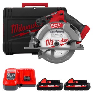Пила дискова ручна акумуляторна MILWAUKEE, M18 FCS552-302X, діаметр 165мм (зарядний пристрій М12-18 FC, 2 акумулятори М18 НВ3 3А