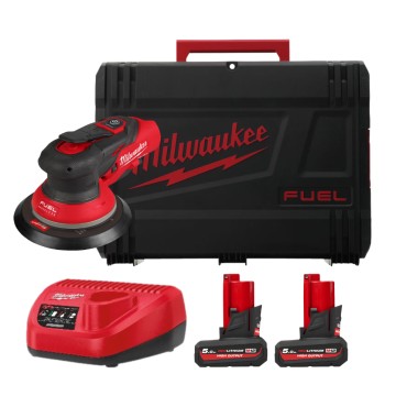 Шліфмашина ексцентрикова акумуляторна безщіткова MILWAUKEE, M12 FROS2.5-502X, діаметр 150мм (зарядний пристрій С12 С, 2 акумулят