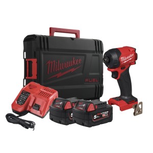 Шурупокрут ударний гідравлічний акумуляторний безщітковий MILWAUKEE, M18 FIDRQ-502X,113Нм (зарядний пристрій М12-18 FC, 2 акумул