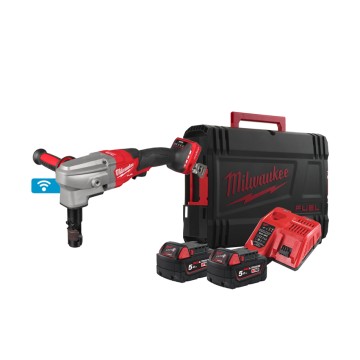 Ножиці висічні по металу акумуляторні безщіткові MILWAUKEE, M18 FNB35-502X, 3,5мм (зарядний пристрій М12-18 FC. 2 акумулятори М1