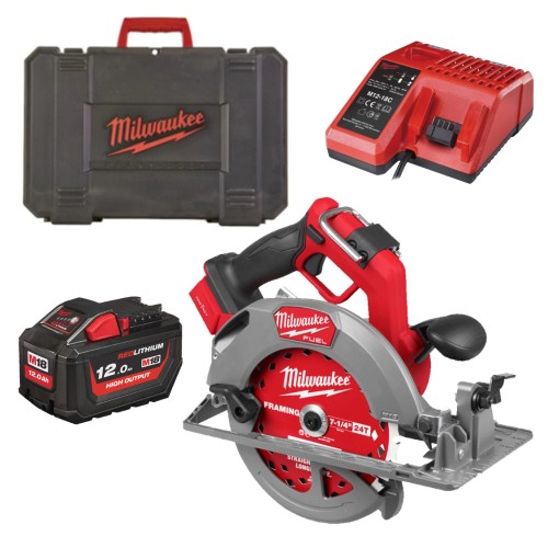 Пила дискова ручна акумуляторна MILWAUKEE M18 FCSO190GR-121C ONEKEY, діаметр 190мм (зарядний пристрій М12-18 FC, 1 акумулятор M1