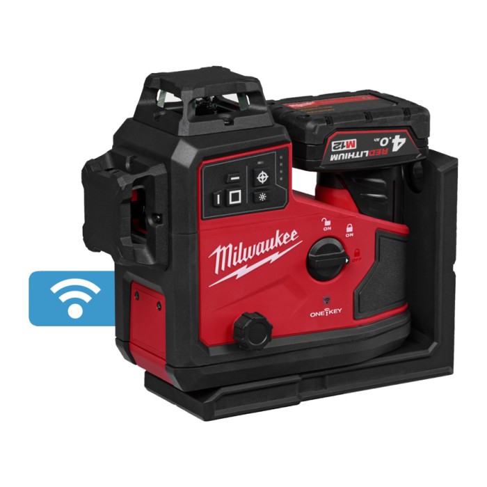 Нівелір 3D лазерний акумуляторний MILWAUKEE, M12 A3PLO-401C (360 градусів, зелений промінь) (зарядний пристрій С12 С, 1 акумуля Нівелір 3D лазерний акумуляторний MILWAUKEE, M12 A3PLO-401C (360 градусів, зелений промінь) (зарядний пристрій С12 С, 1 акумуля