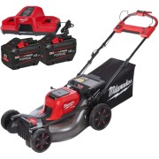 Газонокосарка акумуляторна безщіткова самохідна MILWAUKEE, M18 F2LM53-122 (2х18В), 53см (зарядний пристрій M18 DBSC, 2 акумулято