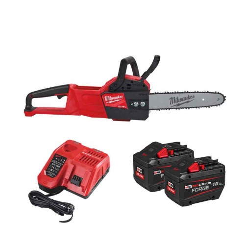 Пила ланцюгова акумуляторна безщіткова MILWAUKEE, M18 FCHSC-122, шина 30см (зарядний пристрій M12-18 FC, 2 акумулятори FB12 12Аг