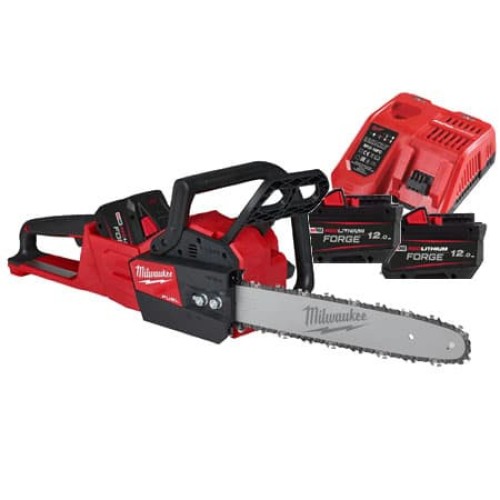 Пила ланцюгова акумуляторна безщіткова MILWAUKEE, M18 FCHS35-122, шина 35см (зарядний пристрій M12-18 FC, 2 акумулятори FB12 12А