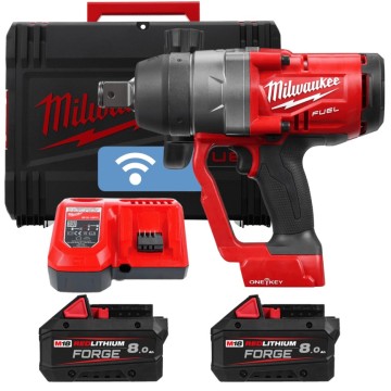 Гайковерт акумуляторний безщітковий 1'' MILWAUKEE, M18 ONEFHIWF1-802X, 2400Нм (зарядний пристрій M12-18 FC, 2 акумулятори M18 FB