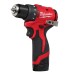 Дриль-шуруповерт акумуляторний безщітковий MILWAUKEE, M12 BLDDRC-202C, 40Нм (зарядний пристрій С12, 2 акумулятори М12 В2 2Аг, кл