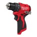 Дриль-шуруповерт акумуляторний MILWAUKEE M12 BLDDRC-402C, 40Нм (зарядний пристрій С12, 2 акумулятори М12 В4 4Аг, кліпса для реме