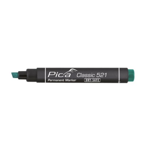 Маркер перманентний Pica Chisel tip, 521/36, зі скошеним носиком, зелений
