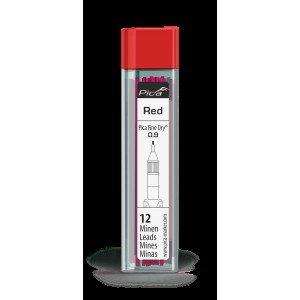Запасні стрижні PICA 7031 Fine Dry червоний 0,9мм, 12шт
