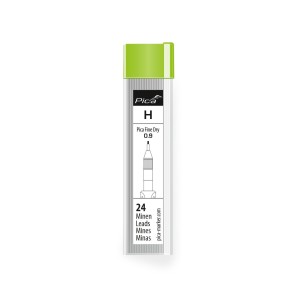 Запасні графітові жала 7050 для PICA Fine Dry, твердість H, сірий графіт, 24шт