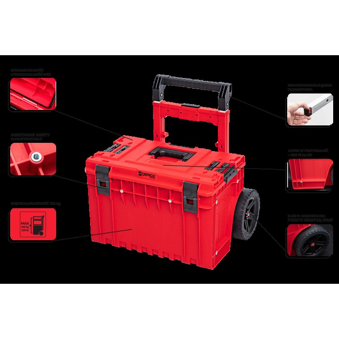 Ящик для інструментів QBRICK SYSTEM ONE CART 2.0. RED ULTRA HD CUSTOM (641x485x660мм) (5901238257219) Ящик для інструментів QBRICK SYSTEM ONE CART 2.0. RED ULTRA HD CUSTOM (641x485x660мм) (5901238257219)