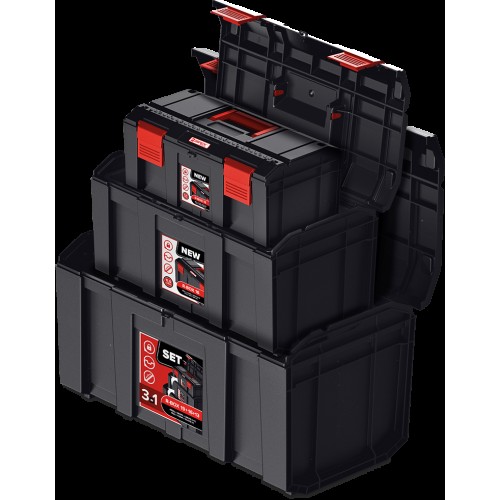Ящики для інструментів QBRICK REGULAR R-BOX SET: 19+16+13 (495 x 294 x 280) мм