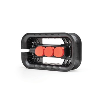 Тримач кабелів QBRICK SYSTEM CUSTOM CABLE WINDER WITH ELECTRICAL STRIP з розетками (кабель у комплект не входить) (333х197х92мм)