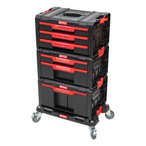 Набір ящиків QBRICK SYSTEM PRO DRAWER WORKSHOP SET 5 2.0 мобільна шафа (525x345x885мм) (5901238260547)
