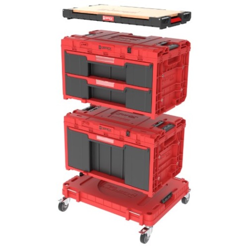Набір ящиків QBRICK SYSTEM ONE WORKSHOP DRAWERS SET 7 RED ULTRA HD CUSTOM (780х540х650мм) (5901238262480)