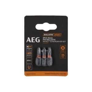 Біта ударна AEG AAK253PH1, PH1, 25мм (3шт)