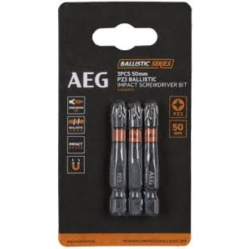 Біта ударна AEG AAK502PZ3, PZ3, 50мм (3шт)