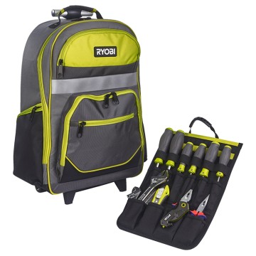 Рюкзак для інструменту RYOBI RSSBP2, 25л, на коліщатках, телескопічне руків'я, поліестер 600D