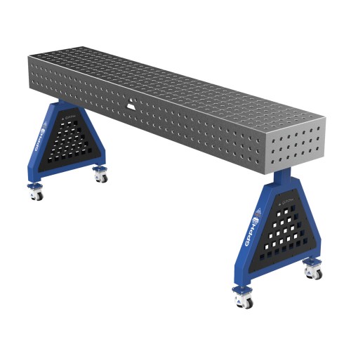 Зварювальна опора TRESTLE PRO на колесах 2000x400x200 mm fi 16 mm Сітка 50x50 mm