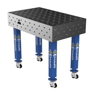 Зварювальний стіл PLUS на колесах 1000x600 mm fi16 mm Сітка Діагональна