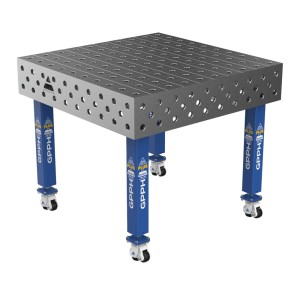Зварювальний стіл PLUS на колесах 1000x1000 mm fi28 mm Сітка 100x100 mm