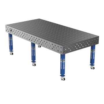 Зварювальний стіл PLUS на колесах 2400x1200 mm fi28 mm Сітка 100x100 mm
