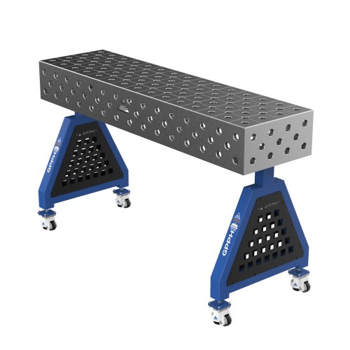 Зварювальна опора TRESTLE EXPERT на колесах 1500x400x200 mm fi 28 mm Сітка Діагональна