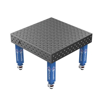 Зварювальний стіл EXPERT на колесах 1200x1200 mm fi28 mm Сітка Діагональна