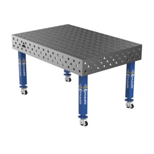 Зварювальний стіл PLUS на колесах 1500x1000 mm fi28 mm Сітка Діагональна