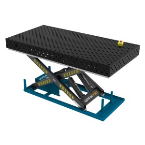 Зварювальний стіл EXPERT з гідравлічною системою підйому 2400x1200 mm fi28 mm Сітка Діагональна